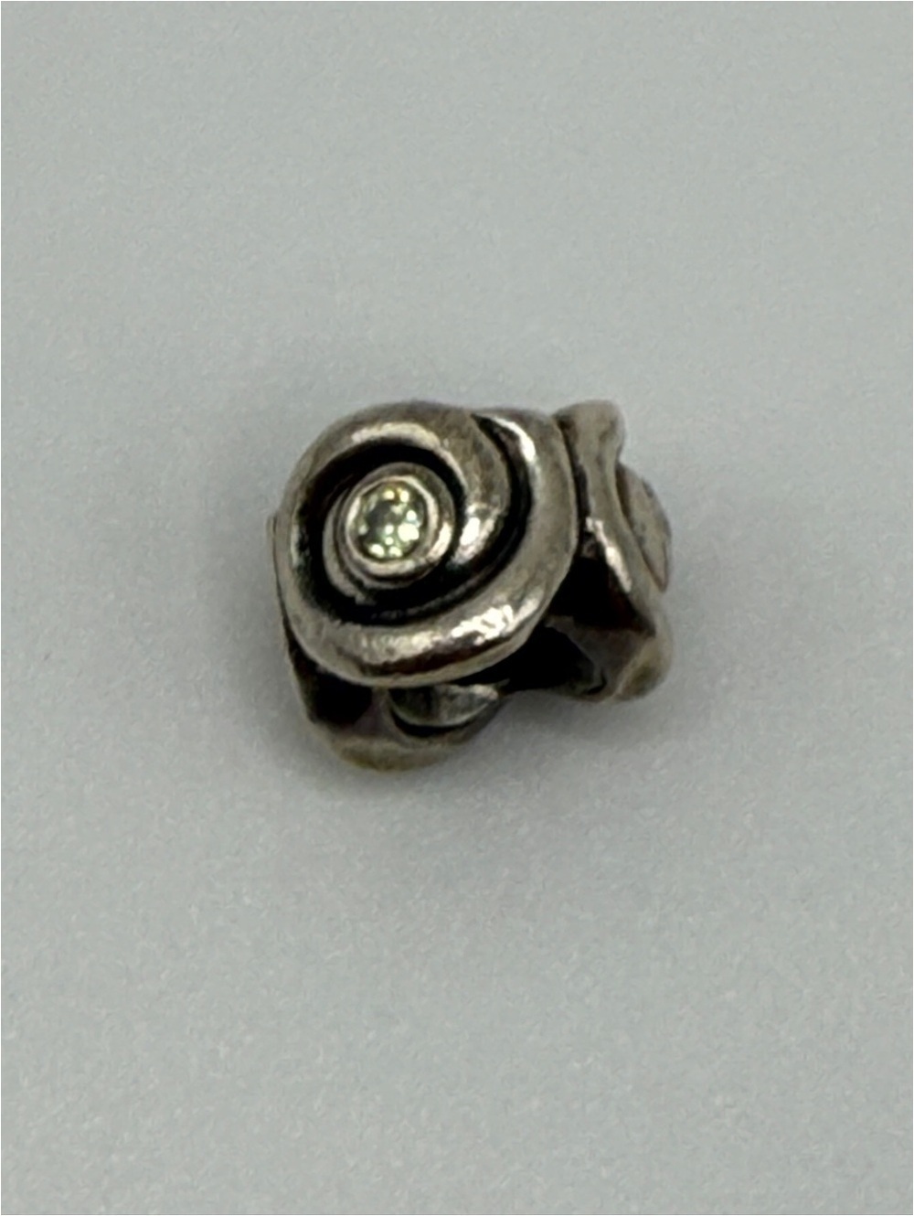 PANDORA Eye of the Storm Pale green cz retired charm 790318czp *RETIRED*